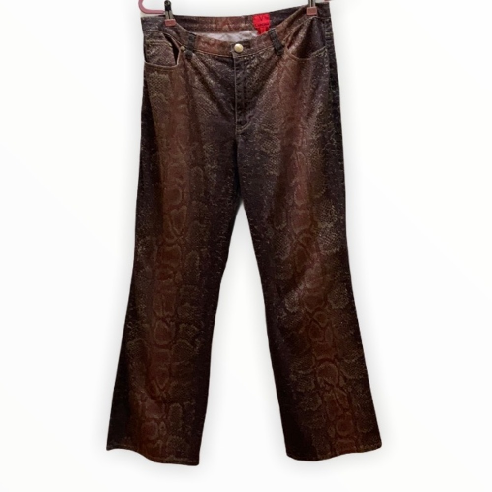 V CHRISTINA Very Stretchy Snakeskin Print Sz 14